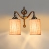 Devansh Metal Electric Wall Light in Beige Colour with Beige Shade Count of 2 Lights