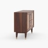 Rattan Sheesham Wood Sideboard In Provincial Teak Finish