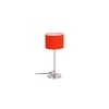 Damir Orange Fabric Shade Table Lamp with Steel Steel Base