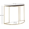Half Round Metal Console Table in Gold Colour