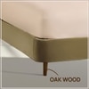 Solara Wave Luxe Queen Size Bed in velvet With Oak wood Frame & Hydraulic Storage
