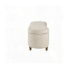 Leroj  Boucle 2 Seater Ottoman Bench with Storage  in Off White  Color
