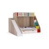 Sleep Nâ€™ Slide Bunk Bed with Slide and Storage in Oak Colour BKBB027