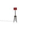 Gates Maroon Cotton Shade Floor Lamp