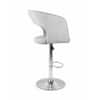 Doe Buck Adjustable Upholstered Bar Stool in Grey Colour with Chrome Base