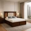 Virasat Solid Wood Comfort Queen Bed Box Storage Provincial Teak Finish Mattress 60 x 78 Inches