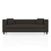 Windsor Premium 3 Seater Fabric Sofa in Stone Grey Velvet Colour