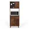 Serrenh Engineered Wood Kitchen Cabinet Rack In Brown Maple Finish
