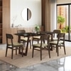 Adria Copa Cabana Black Stone 6 Seater Dinning Table With 6  Lunar Dining Chairs (Finish : Copa Cabana, Chair Colour : Ancient Ivory Cream)