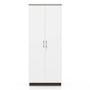 Riley Engineered Wood 2 Door Wardrobe in White Finish
