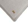 Herringbone Light Grey  And Natural Cotton Cushion Cover 16X16 Inches