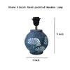 Matka Classic Stone Grey Black Wooden Table Lamp in Grey