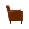 Jones Pu Leather W in g Chair in Light Brown