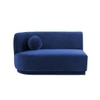 Izza Velvet 4 Seater Sofa Navy Blue  in Colour
