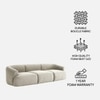 Zenliving Wood 3 Seater With Upholstery Non Storage Sofa In White Colour