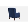 Ruby Solid Wood Accent Chair in Navy Blue Colour