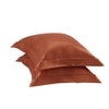 Stoa Paris Satin Pillow Covers,  Premium Plain Pillow Cover Set of 2, 68L x 45W cms - Melted Caramel