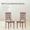 Bunai Solid Wood Dining Chair Set Of 2 In Teak Finish