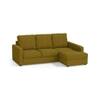 Apollo Sofa (Colour : Olive Green, Cushion : Soft, Back Type : High Back, Seating Capacity : Right Aligned 2 Seater + Right Aligned Chaise + Ottoman)