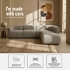 Zenliving Wood Left Aligned 3-Seater With Upholstery Non Storage Sofa In Grey Colour