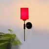 Devansh Metal Electric Wall Light in Black Colour with Red Shade Count of 1 Light