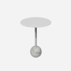 Metalsmith Marble Side Table in White Finish