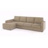 Apollo Compact Fabric Sectional Compact Sofa (Colour : Sandshell Beige, Cushion : Hard, Back Type : Regular, Seating Capacity : Left Aligned 3 Seater + Left Aligned Chaise)