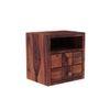 DiamondSolid Wood Bedside Table in Teak Finish