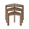 Clapton Nested Table Set of 3 in Finish Danish Walnut