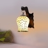 Devansh Solid Wood Electric Wall Light in Brown Colour with Multi Shade Count of 1 Light