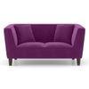 Janet 2 Seater Fabric Loveseat In Plumy Purple Velvet Colour