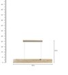 Slimline 48 Beige Solid Wood Single Hanging Light