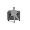 Windsor Premium 1 Seater Fabric Sofa in Smoke Grey Colour