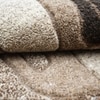 Handmade Wool Area Rug Modern Abstract Brown Beige 4 x 6 Feet Carpet