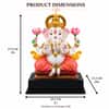 Devotional Lotus Grace Ganesha Statue in White Colour
