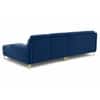 Cinnaro Velvet LHS Sectional Sofa in Navy Blue Color