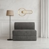 Sleepwell Sofa Cum Bed Single Seater Resitec Foam Grey 75x30x7 Inch