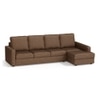 Apollo Compact Sofa (Colour : Mocha, Cushion : Soft, Back Type : High Back, Seating Capacity : Right Aligned 3 Seater + Right Aligned Chaise + Ottoman)
