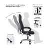 Ettorez Amaze Premium Leatherette High Back Chair In Black Colour