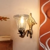 Devansh Metal Electric Wall Light in Antique gold Colour with Transparent Shade Count of 1 Light