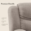 Atticus Single Seater Swivel Rock Recliner in Shitake Beige Premium Chenille Fabric