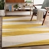 Yellow and Ivory Wool Rug