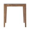 Metalsmith Solid Wood Side Table in White Finish