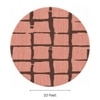 Handmade Round Wool Rug Modern Pink Brown 10 Feet Carpet