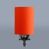 Devansh Metal Electric Wall Light in Antique Gold Colour with Orange Shade Count of 1 Light