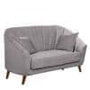 Nilo Velvet 2 Seater Sofa in Grey Colour