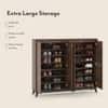 Webster 48 Pair Shoe Rack in Classic Walnut Finish