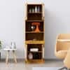 Hexa Red Crockery Unit Multipurpose Wooden Storage Cabinet in Giant Wood Colour