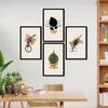 The Castle Decor Boho Abstract Botanical Wall Art Set of 4 Design 3 11x17 Inch