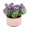 Purple Artificial Bonsai Plant With Ceramic Pot